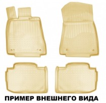 Nor-Plast Коврики резиновые Nissan Tiida 2010-2014 3D БЕЖЕВЫЕ