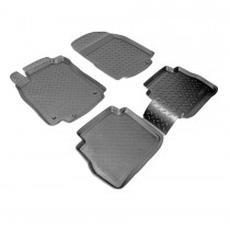 Nor-Plast Коврики резиновые Nissan Tiida 2010-2014 3D СЕРЫЕ